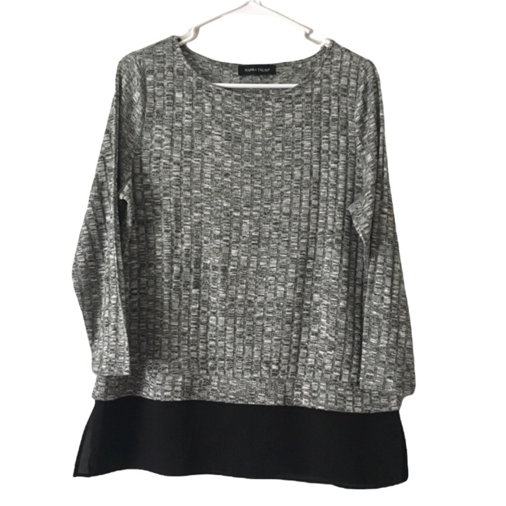 Ivanka Trump Gray Blouse Medium NWOT